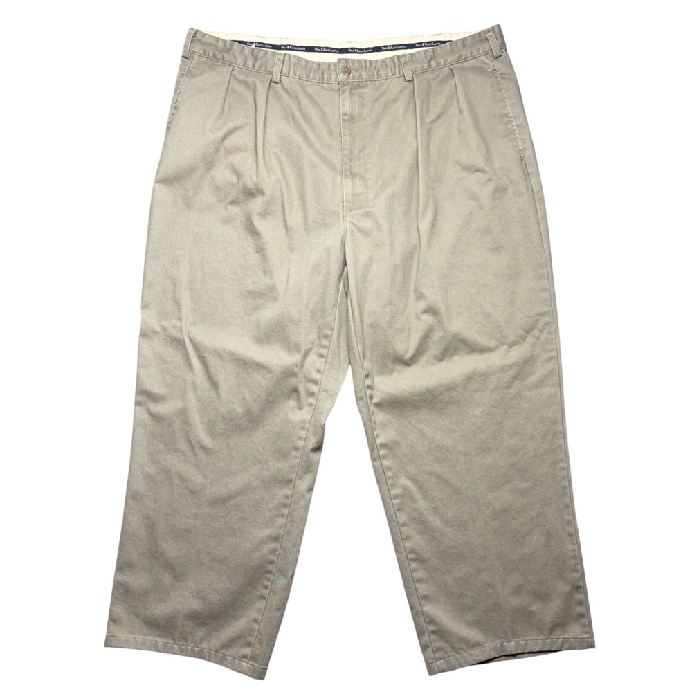 Vintage Polo Ralph Lauren Pants Mens 44 Khaki Andrew Pant Pleated Chino Cotton